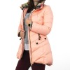 Леко дамско яке с премахваща се качулка модел PRIMROSE от висококачествен полиестер с биопух цвят розов