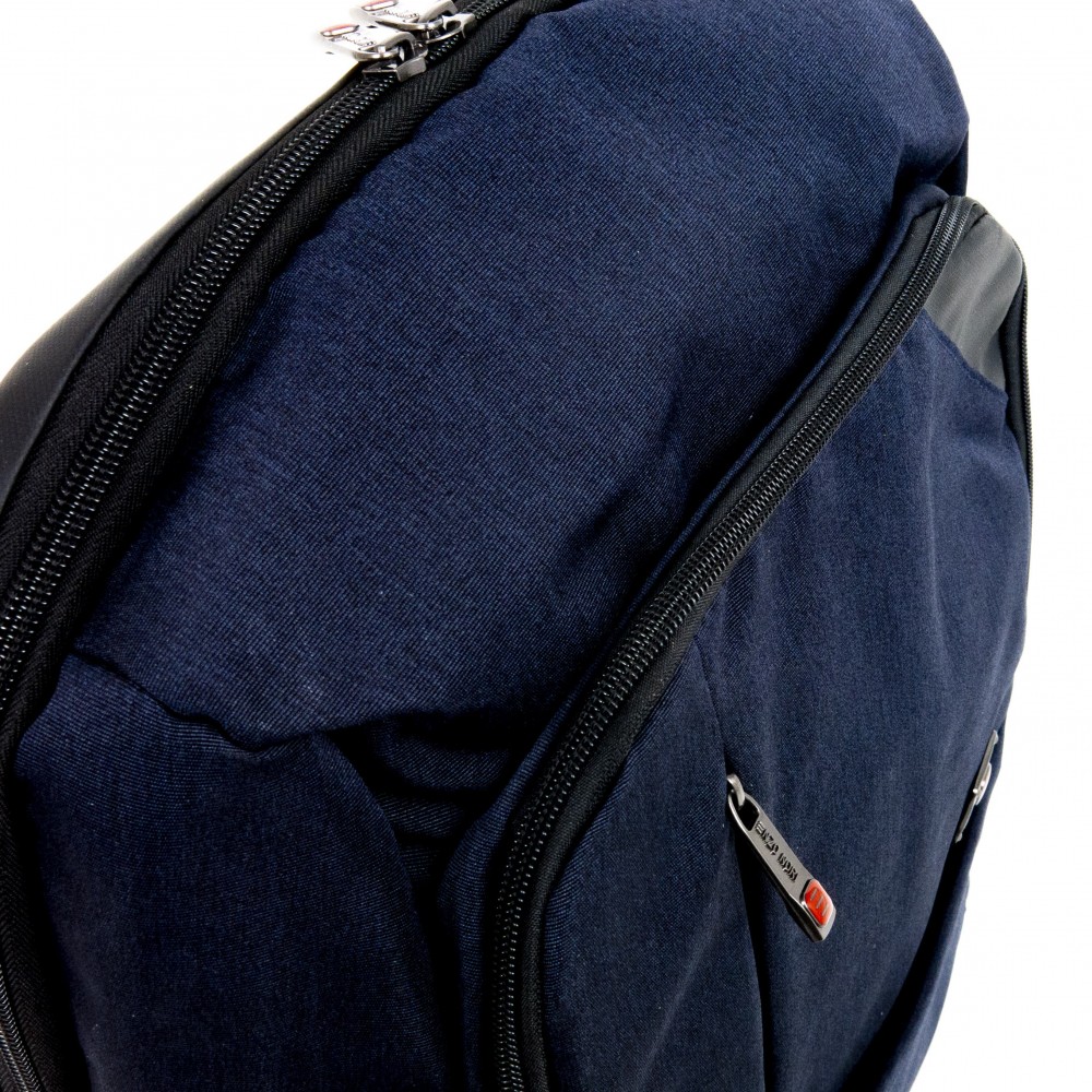 Раница за пътуване раница за училище с мек гръб и презрамки ENZO NORI цвят син модел CROSS