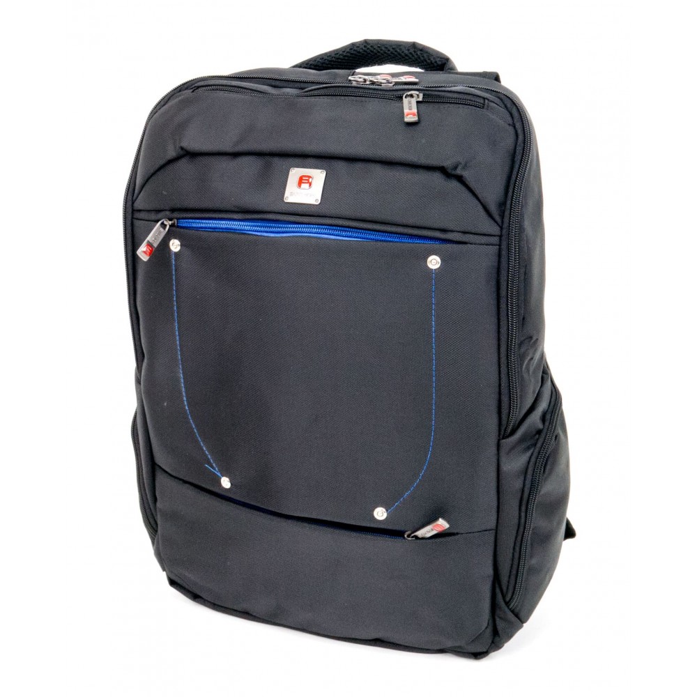 Раница за пътуване раница за лаптоп с лента за закрепяне към куфар ENZO NORI модел FORT цвят черен