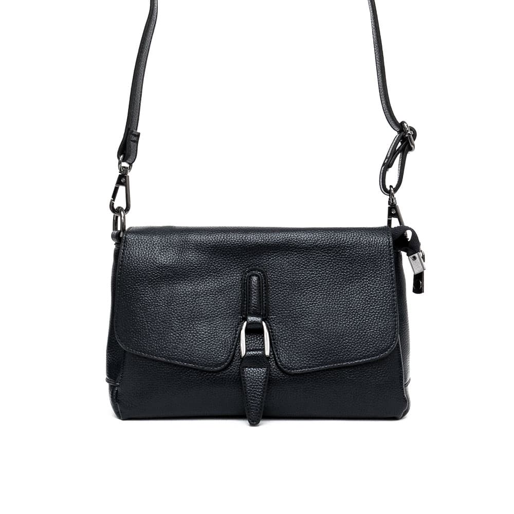 Ежедневна малка дамска чанта от висококачествена еко кожа модел FELICE цвят черен