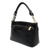 Стилна малка дамска чанта PAULA VENTI от висококачествена еко кожа модел CARO цвят черен