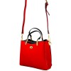 Класическа дамска кожена чанта PAULA VENTI модел SIENNA от висококачествена еко кожа цвят червен