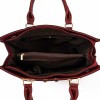 Червена ежедневна дамска чанта от висококачествена еко кожа модел LINDA
