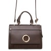 Красива дамска чанта от висококачествена еко кожа модел ELISA цвят кафяв