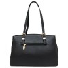 Ежедневна дамска чанта с дълги дръжки от висококачествена еко кожа модел BRIA цвят черен