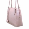 Красива дамска кожена чанта ENZO NORI модел NOTA естествена кожа цвят розов