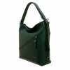 Дамска чанта ENZO NORI модел LEONA от естествена кожа тъмно зелен