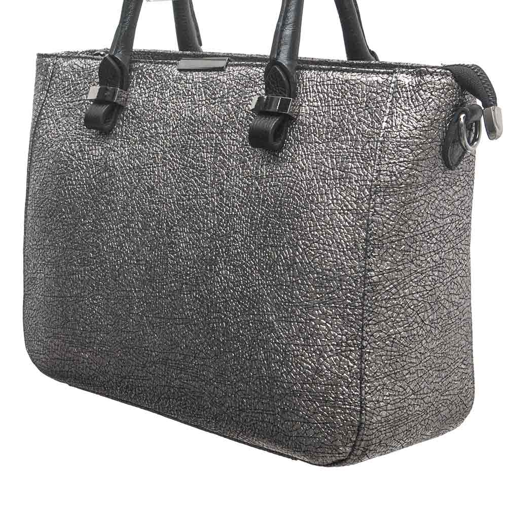 Модерна дамска чанта ENZO NORI модел MILANA естествена фина напа кожа цвят бронз