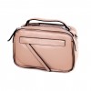 Малка дамска чанта през рамо от естествена кожа модел LUCY розов