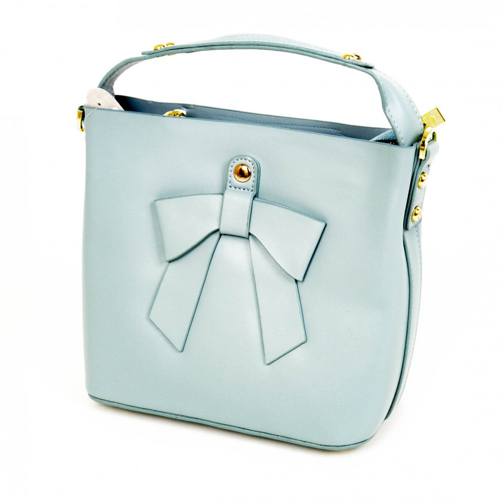 Изискана дамска чанта от естествена кожа PAULA VENTI модел PV129 цвят син
