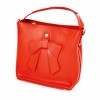 Малка червена дамска чанта от естествена кожа PAULA VENTI модел PV129