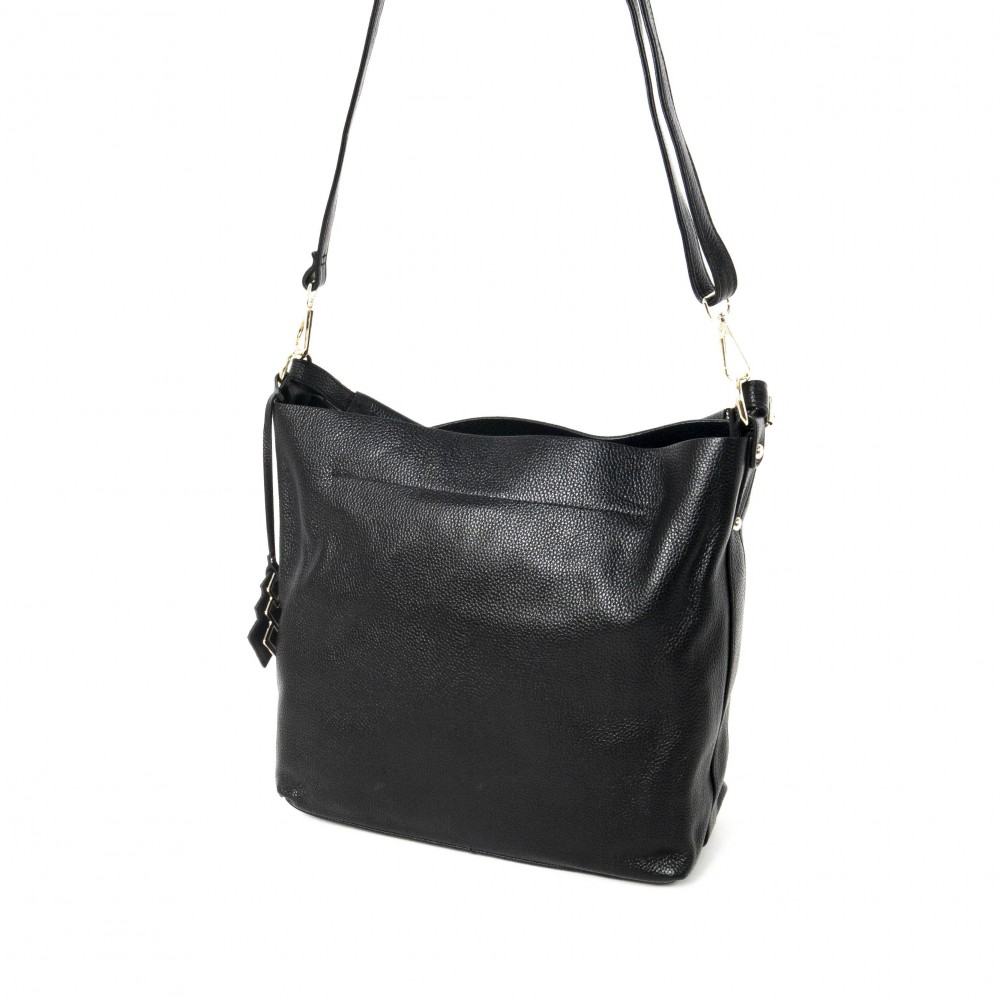 Елегантна дамска чанта от естествена кожа модел PV0428 цвят лилав