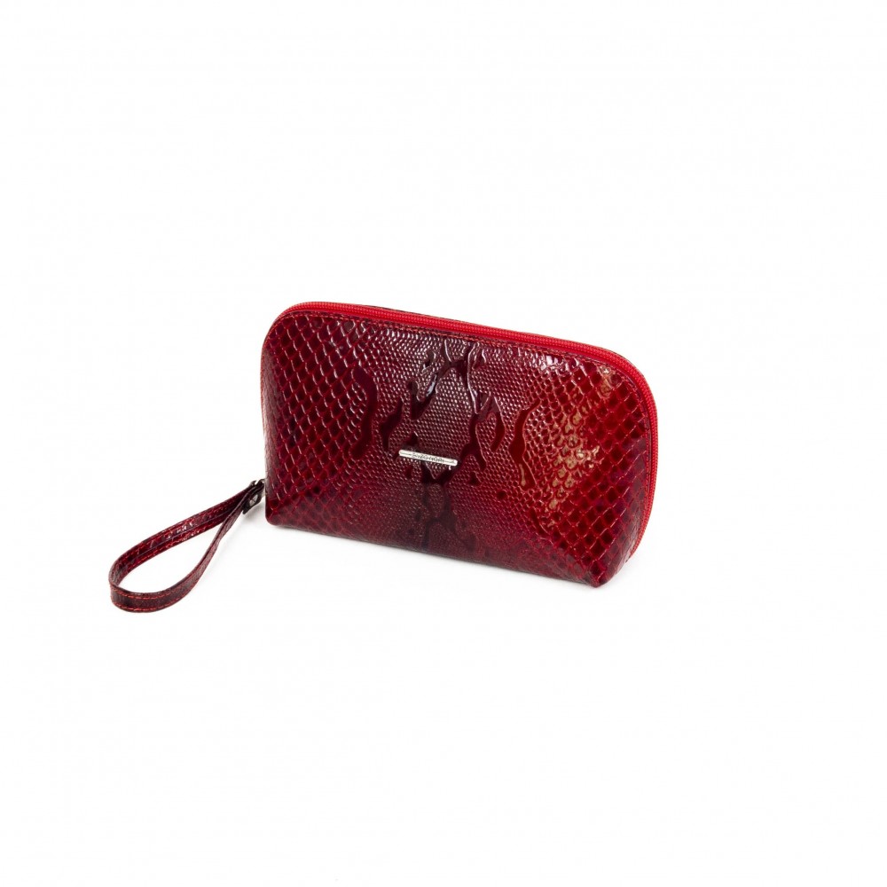 Подаръчен комплект несесер за грим и ключодържател RED червен лак
