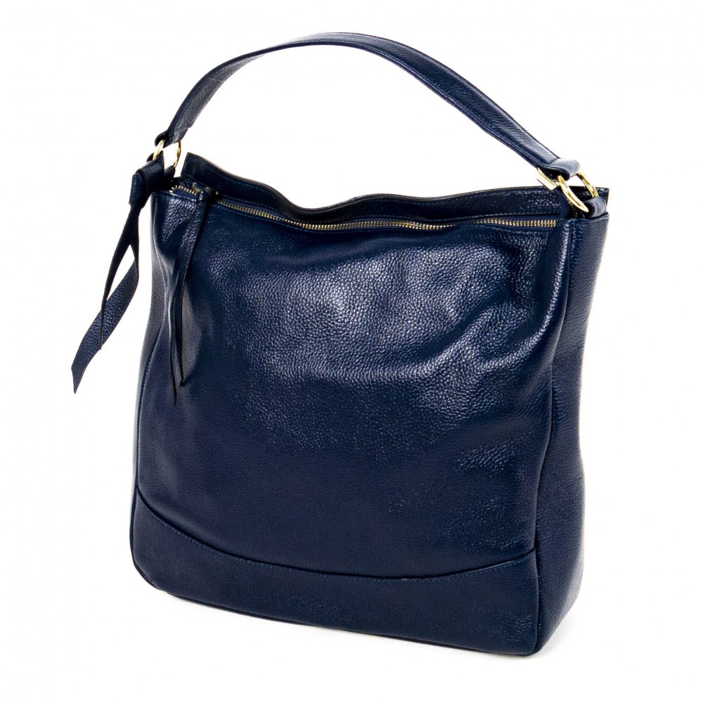 Синя дамска чанта от висококачествена естествена кожа PAULA VENTI модел PV3325