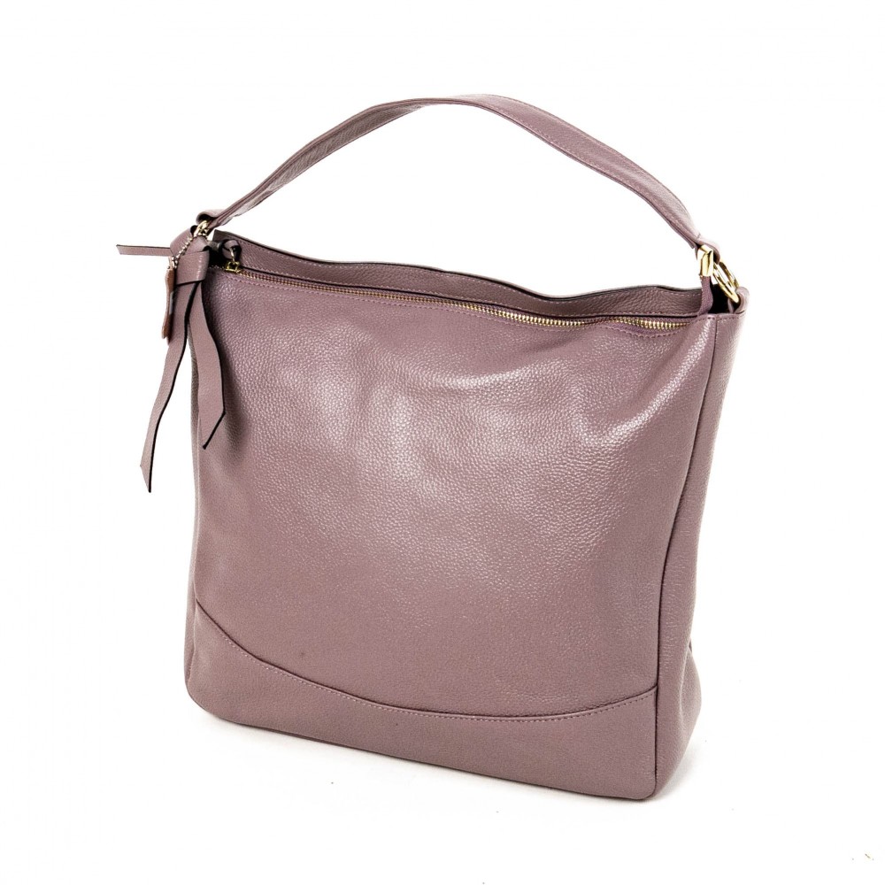 Красива дамска чанта от естествена кожа PAULA VENTI модел  PV3325 цвят лилав