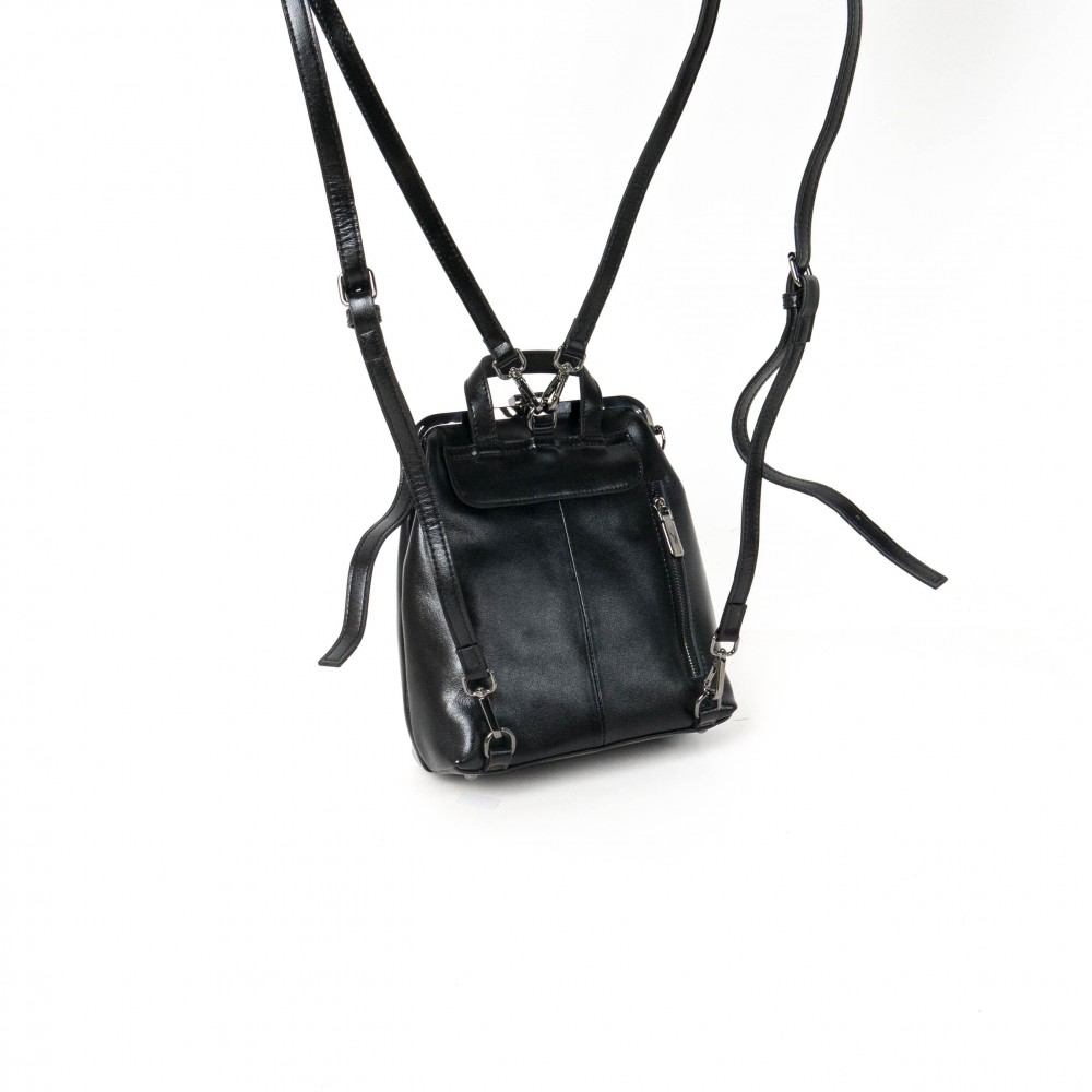 Дамска раница дамска чанта 2 в 1 от естествена кожа модел PV508 бордо