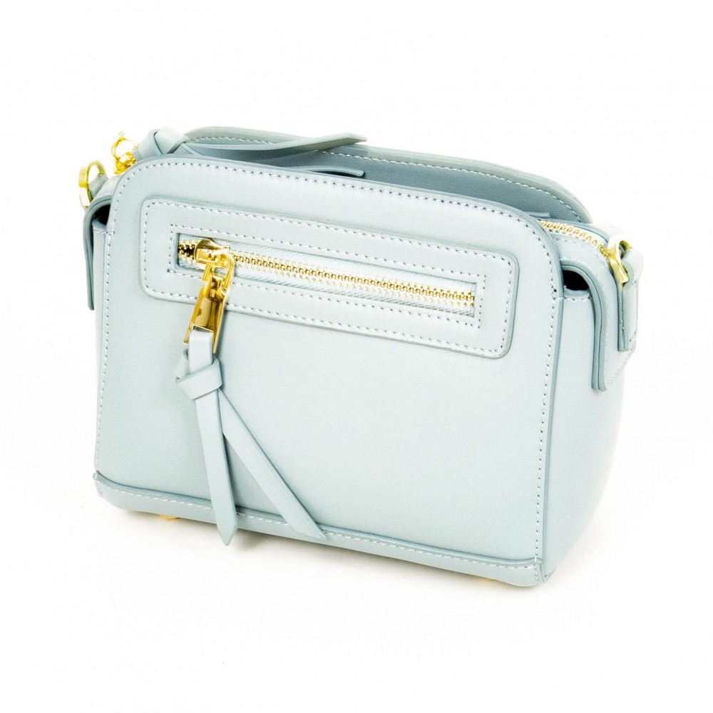 Синя дамска чанта от естествена кожа PAULA VENTI модел PV229 