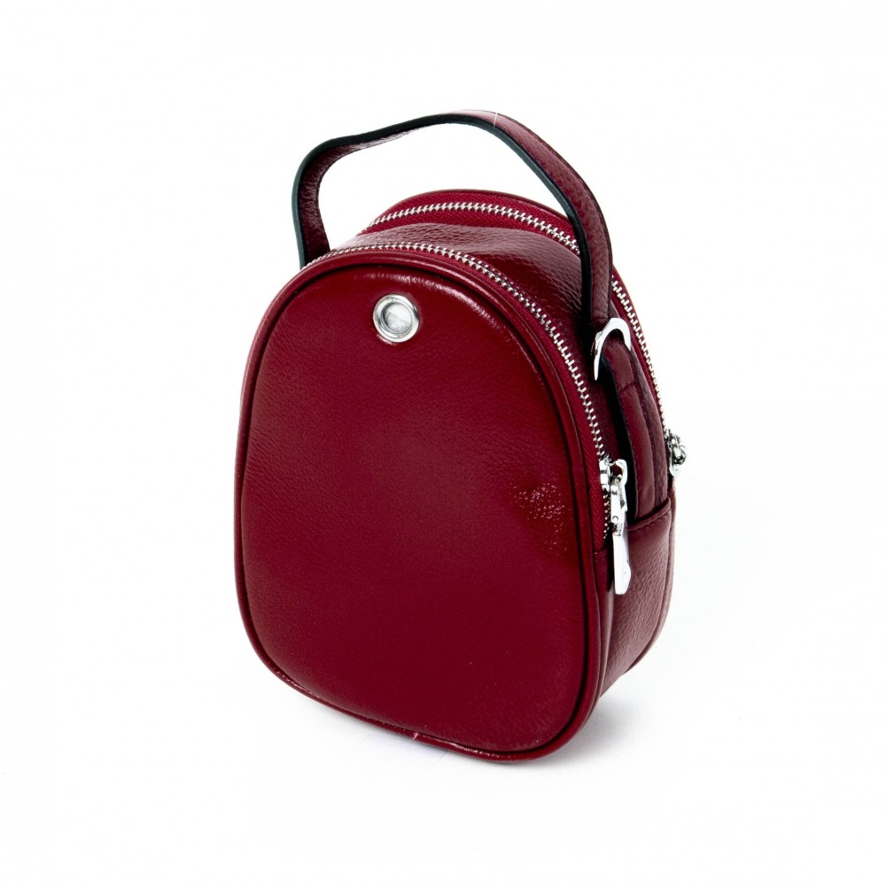 Червена малка дамска чанта от естествена кожа PAULA VENTI модел PV3608