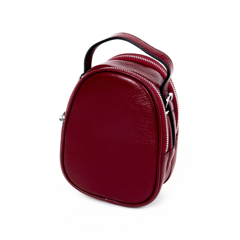 Червена малка дамска чанта от естествена кожа PAULA VENTI модел PV3608