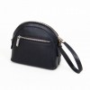 Малка черна дамска чанта от естествена кожа PAULA VENTI модел PV7186 