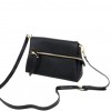Чаровна малка дамска чанта от естествена кожа PAULA VENTI модел PV781 цвят черен