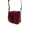 Малка дамска чанта модел ANNO от италианска естествена кожа цвят червен кроко