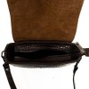 Малка дамска чанта модел ANNO от италианска естествена кожа цвят кафяв кроко