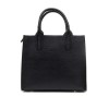 Стилна дамска чанта модел LUSSO от италианска естествена кожа цвят черен