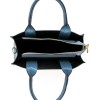 Актуална дамска чанта модел LUSSO от италианска естествена кожа цвят син