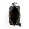 Изчистена малка дамска чанта модел BELLO от италианска естествена кожа с дълга дръжка цвят черен
