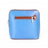 Малка дамска чанта от италианска естествена кожа светло син