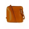 Малка дамска чанта от италианска естествена кожа модел CALDO с дълга дръжка цвят светло кафяв
