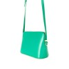 Изискана малка дамска чанта от италианска естествена кожа модел SOLE с дълга дръжка зелен