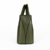 Елегантна дамска чанта от италианска естествена кожа модел LUCE с подвижна дълга дръжка цвят зелен
