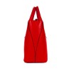 Стилна дамска чанта от италианска естествена кожа модел LUCE с подвижна дълга дръжка цвят червен