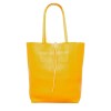 Дамска чанта от мека италианска естествена кожа тип торба модел LE BORSA цвят жълт