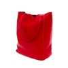 Дамска чанта от мека италианска естествена кожа тип торба модел LE BORSA цвят червен