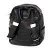 Класическа дамска раница дамска чанта естествена кожа 2 в 1 PAULA VENTI модел 33851 цвят черен