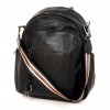 Практична дамска раница дамска чанта 2 в 1 PAULA VENTI от естествена кожа модел ZAKY цвят черен