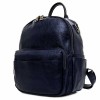 Кожена дамска раница дамска чанта 2 в 1 Paula Venti модел FEEL високо качество еко кожа цвят тъмно син