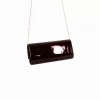 Елегантна бална дамска чанта от еко кожа PAULA VENTI цвят бордо лак модел LINE с подвижна дълга дръжка тип верижка 