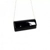 Официална дамска чанта PAULA VENTI модел LINE от еко кожа черен лак