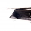 Класическа бална дамска чанта PAULA VENTI от еко кожа цвят тъмносин лак модел LINE с подвижна дълга дръжка тип верижка 
