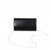 Малка бална дамска чанта PAULA VENTI от еко кожа  цвят бежов лак модел SUNSHINE с подвижна дълга дръжка тип верижка 