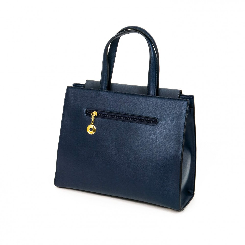 Синя дамска чанта от висококачествена еко кожа PAULA VENTI модел PVD6303