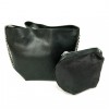 Елегантна черна дамска чанта от висококачествена еко кожа PAULA VENTI модел PVD6375