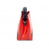 Елегантна дамска чанта PAULA VENTI модел 076 от еко кожа червен цвят с дълга подвижна дръжка 