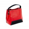 Елегантна дамска чанта PAULA VENTI модел 076 от еко кожа червен цвят с дълга подвижна дръжка 