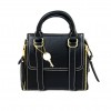 Елегантна дамска чанта PAULA VENTI модел 111 от еко кожа черен цвят с дълга подвижна дръжка 