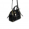 Елегантна дамска чанта PAULA VENTI модел 111 от еко кожа черен цвят с дълга подвижна дръжка 